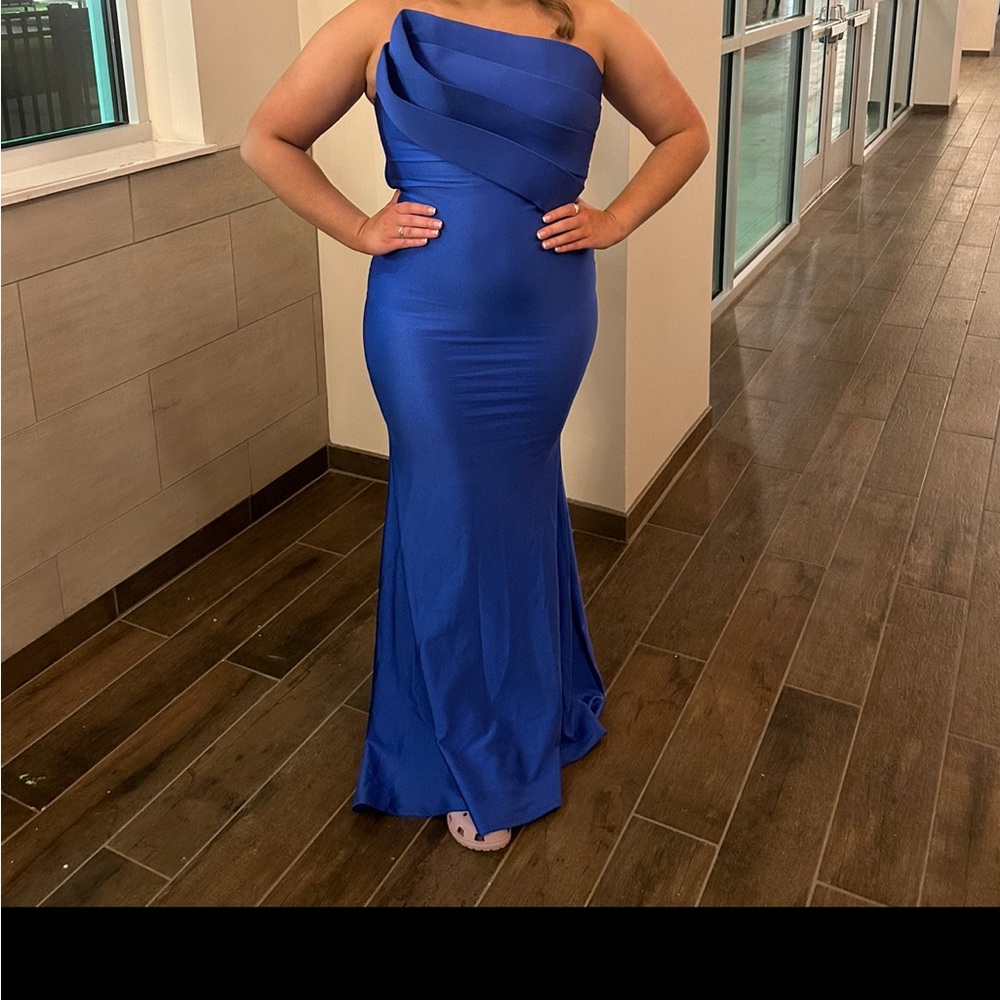 Nicole Bakti Royal Blue Dress Style 7082